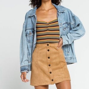 Suede skirt